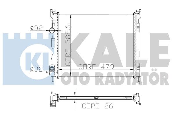 KALE OTO RADYATÖR Радиатор, охлаждение двигателя 207400